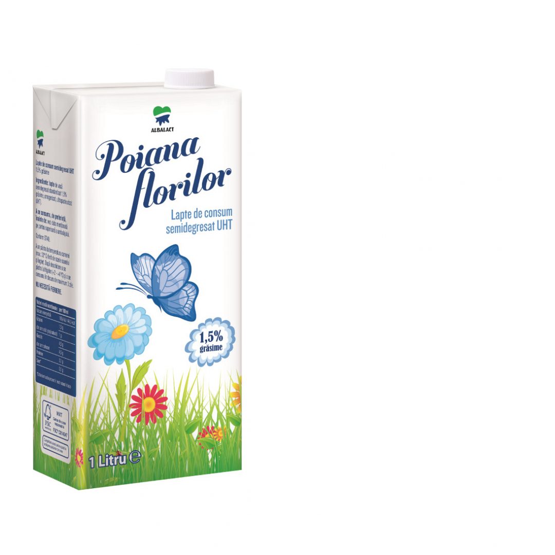 Poiana Florilor UHT semi-skimmed milk